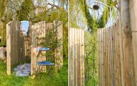 Gartendusche mit Sichtschutz selber bauen